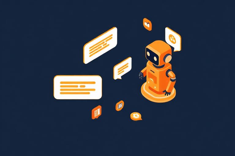 Orange AI chatbot product illustration
