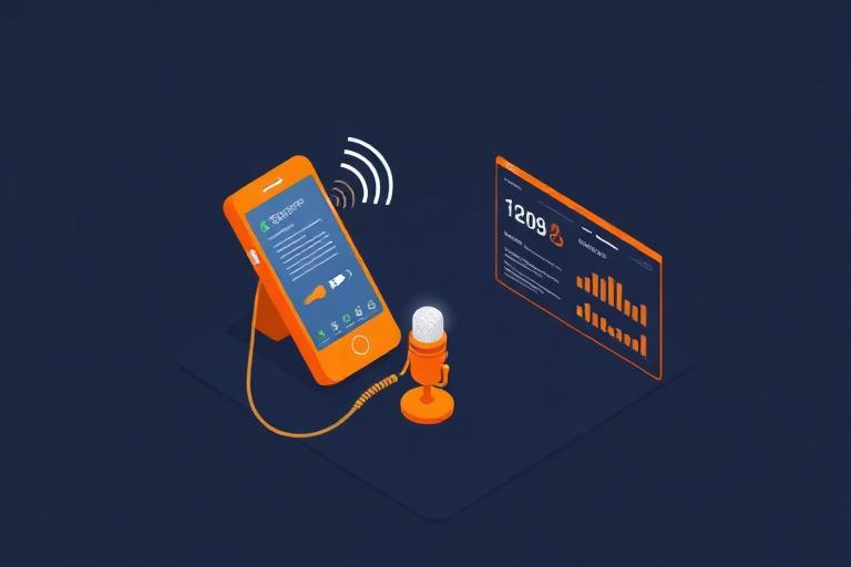 Orange AI voice agent illustration for Raha