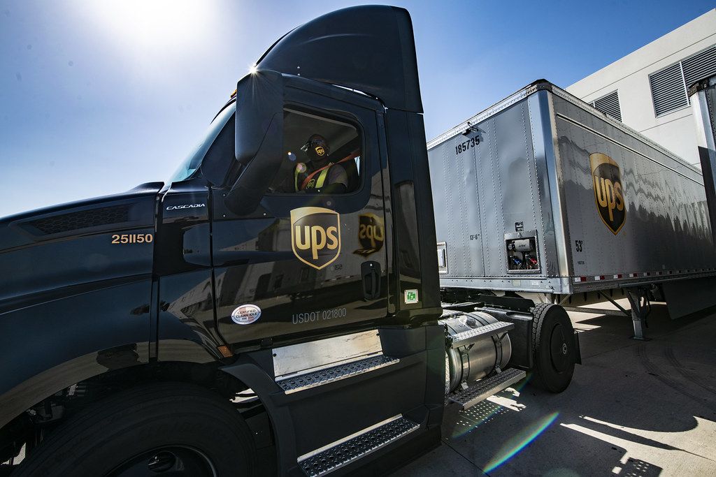 A delivery truck representing logistics and fleet tracking